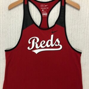 Nike Cincinnati Reds Athletic Cut Dri Fit Tank Top Women's Size Medium‎ Red